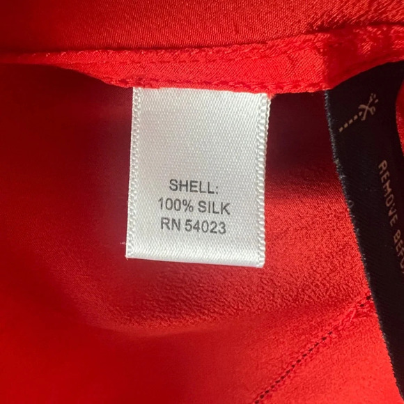 EUC Banana Republic Silk Cutout Red/Orange Mini Dress Size Medium - Picture 5 of 7